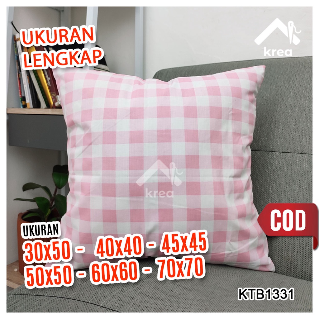 Sarung Bantal Sofa Ukuran 30x50, 40x40, 45x45, 50x50, 60x60, 70x70 - KTB1331