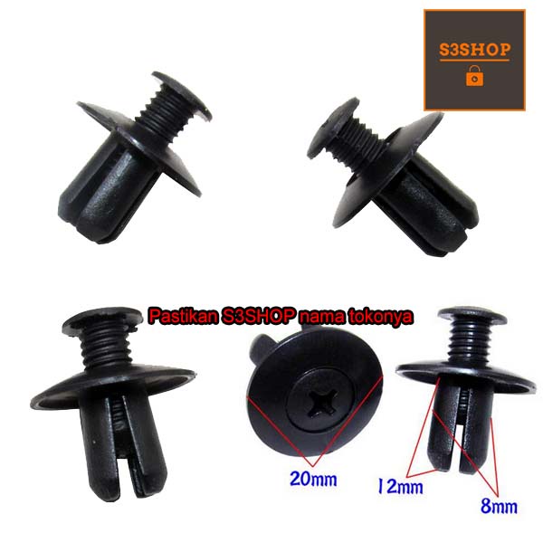 KANCING KLIP DOOR TRIM HITAM HARBOT UNIVERSAL