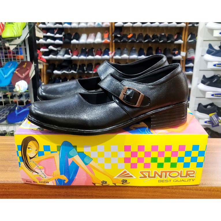 Sepatu Paskibra Pantofel Wanita Suntour PK01 Hitam