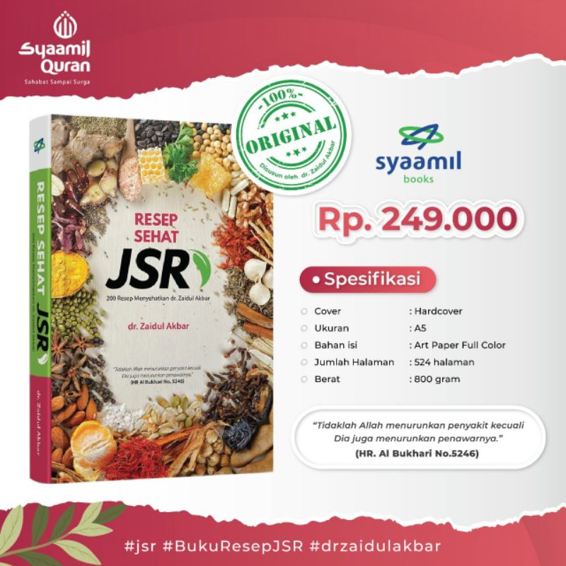 Jual RESEP JSR Dr. Zaidul Akbar | Shopee Indonesia