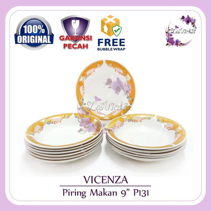 Piring Vicenza P131 9 Inch Vicenza Original Vicenza Asli 1Lusin Piring