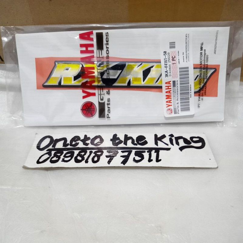 EMBLEM TANGKI TENGKI RX KING 2001 2002 - EMBLEM BOX AKI 2006 ORIGINAL YAMAHA YGP