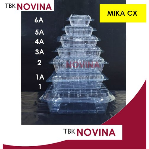 [10 PCS ] MIKA 4A / 5A / 6A PLASTIK MIKA BENING KEMASAN TEMPAT MAKANAN PUDING KUE BOLU UKURAN KECIL