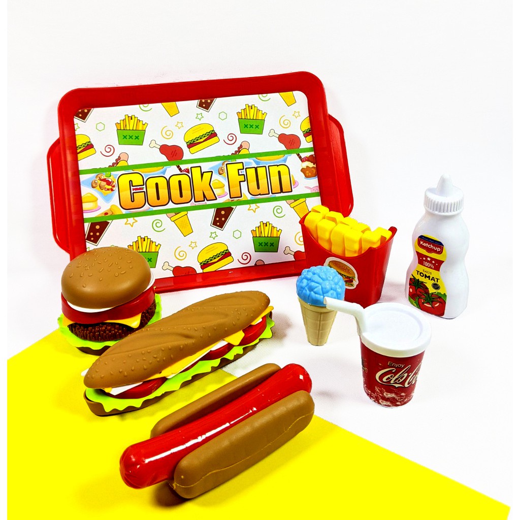 Mainan anak edukasi susun burger Susun Stacking Burger Gourmet LF25