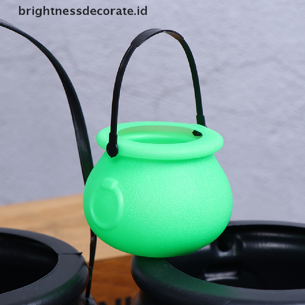 Mainan Ember Ketel Permen Cauldron Halloween Dengan Gagang Untuk Anak