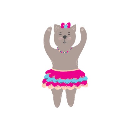 

POTATOO DANCING BEAR Temporary Tatto Sticker