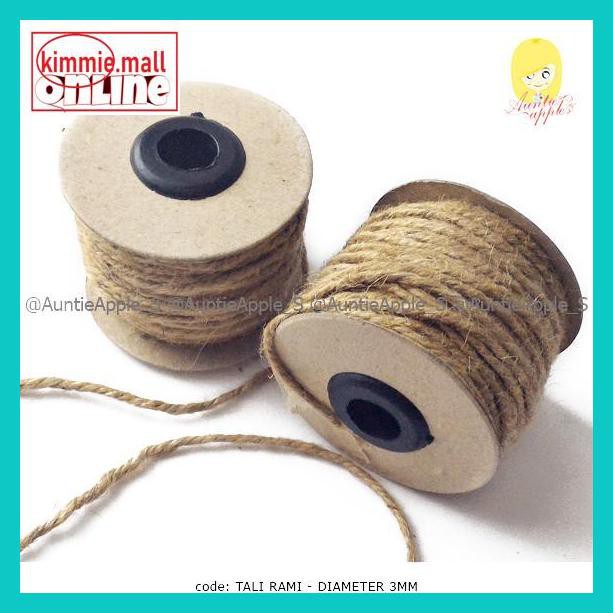 

W4Wt54- Tali Rami 3Mm/Tali Goni/Tali Vintage/Hemp Rope/Tambang Vintage 30 Yard T7Rtu6-