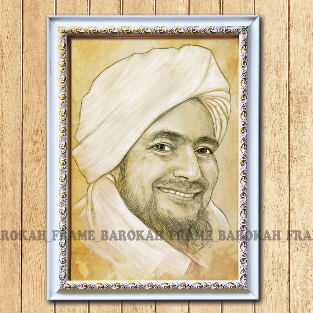 Pigura + Foto Habaib Habib dan Ulama , CUSTOM / REQUEST Sendiri Ukuran 32x48cm