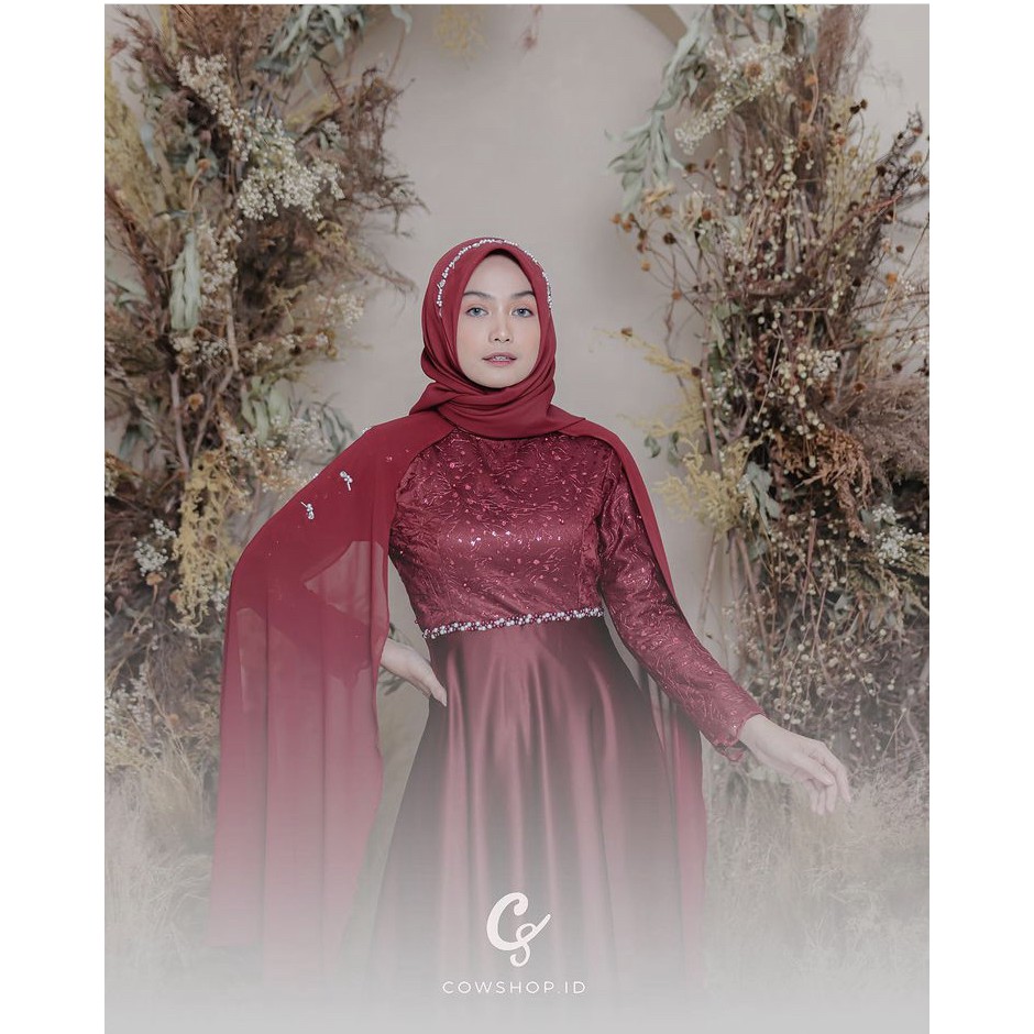 Kameela Dress Maroon size XS by Cowshop.id (PRE LOVED)