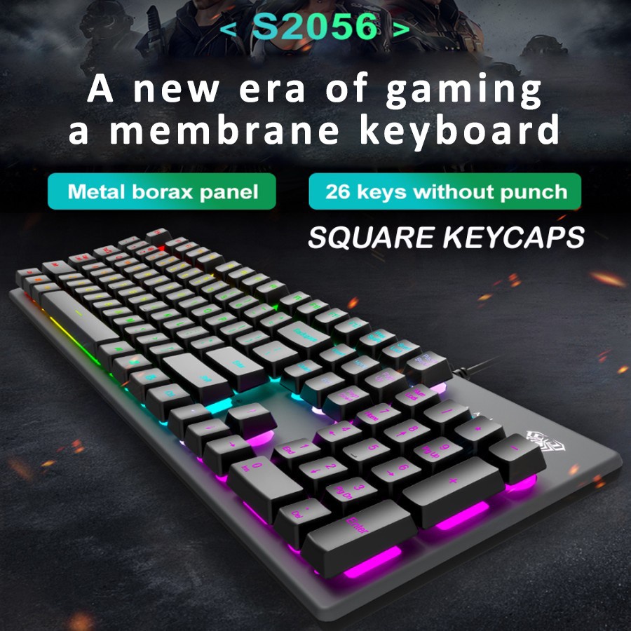 Keyboard Gaming Membrane AULA S-2056 Square-AULA S2056