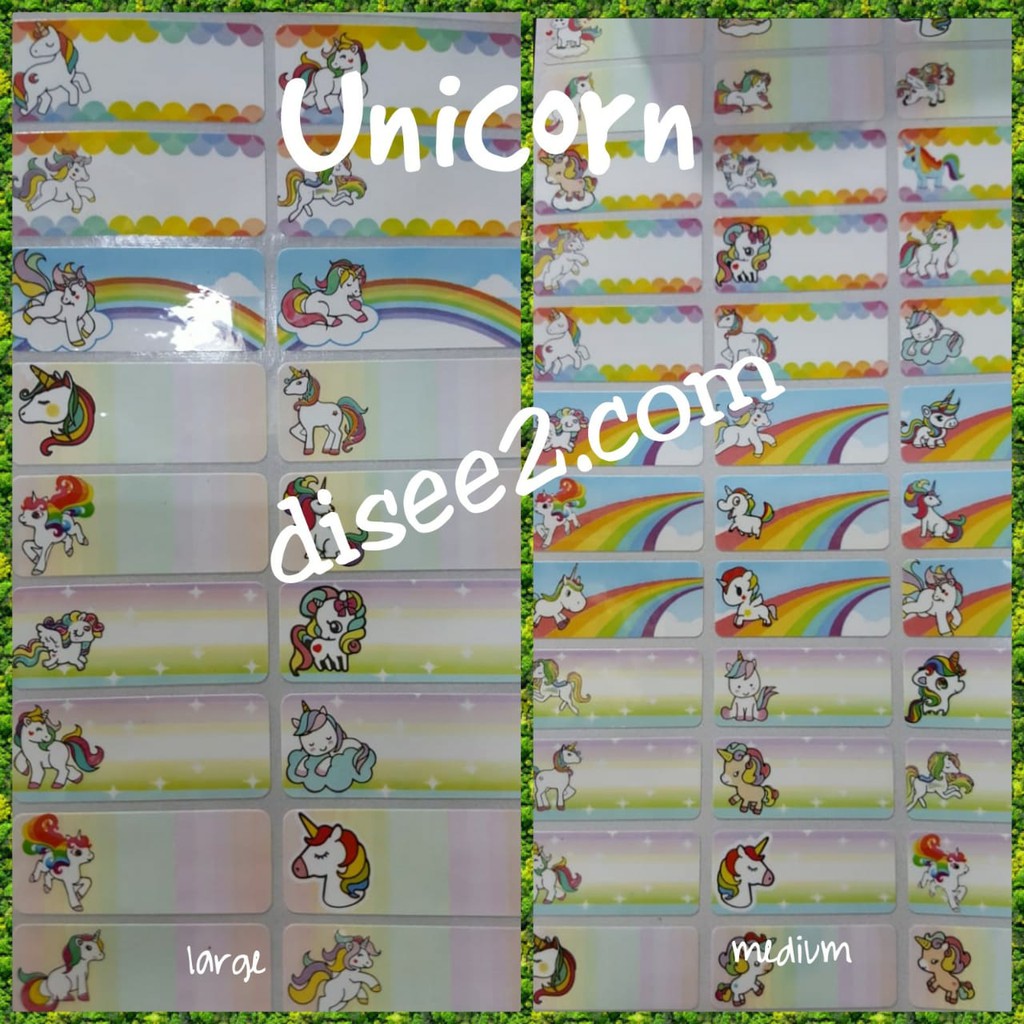 

Sticker Label Nama Waterproof UNICORN