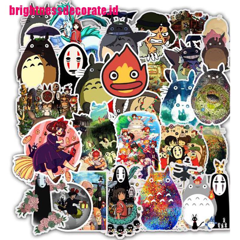 BrightID 50Pcs miyazaki hayao classic Japan anime sticker For bike laptop book motorcycle