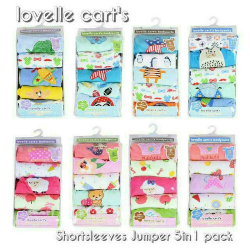 Faswa Baby Kids Jumper Bayi Lovelle Cart's 5in1 Lengan Pendek SNI