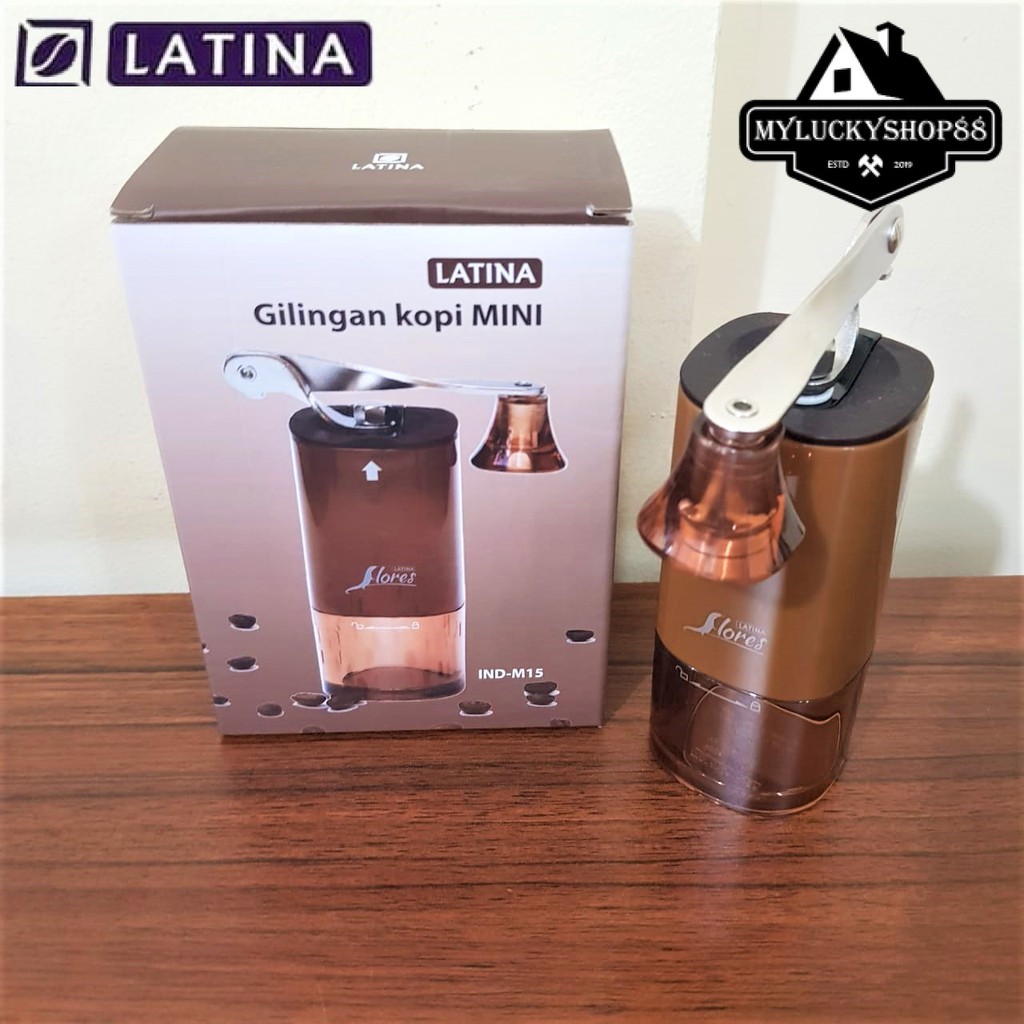 Latina Flores Mini Coffee Grinder Gilingan Kopi Manual Ceramic Burrs