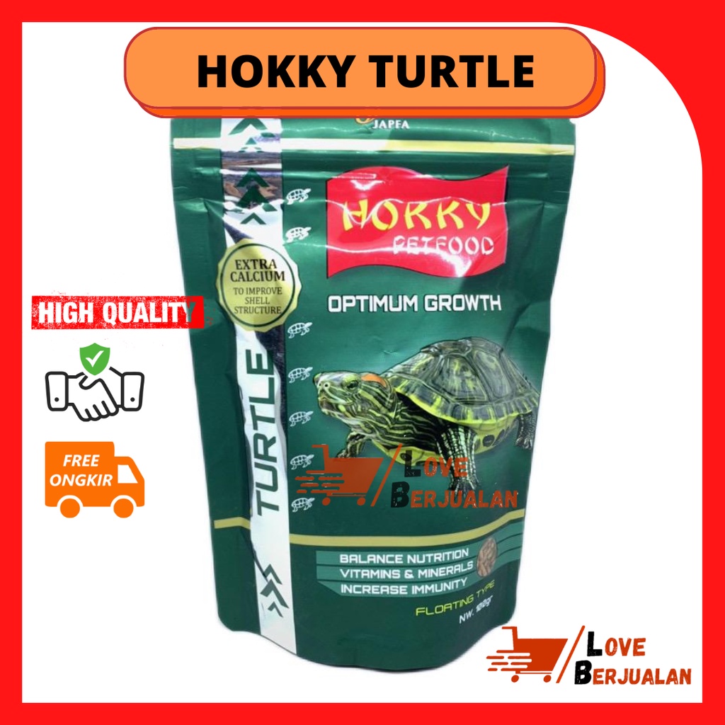 MAKANAN KURA KURA HOKKY PETFOOD PELET TURTLE FOOD OPTIMUS GROWTH 100GR