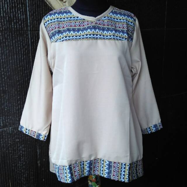 Tunik kombinasi songket