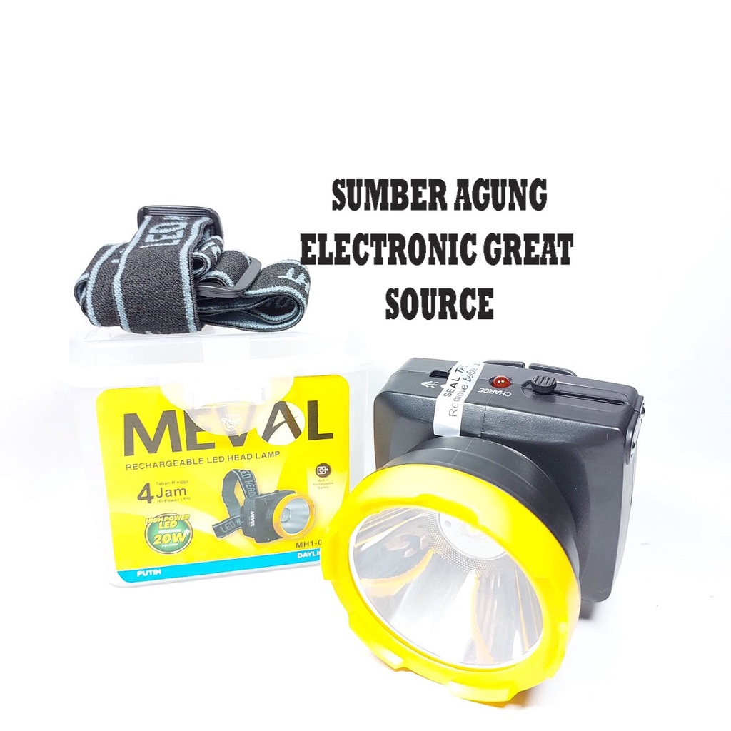 Senter Kepala Meval MH1-03A MH103A 3W 3Watt Cas Hi-Power LED 4Jam Penggunaan