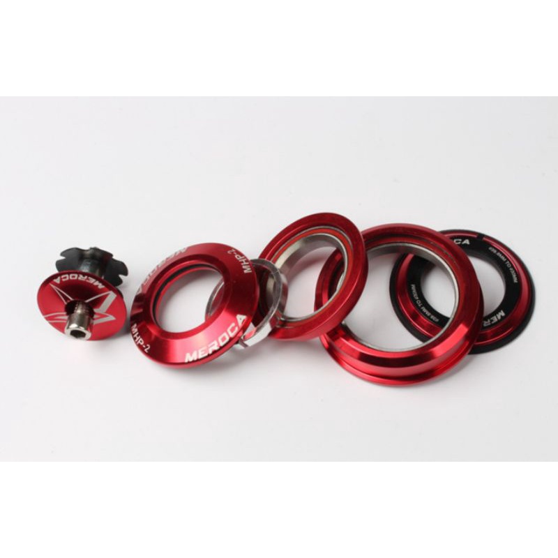 Meroca Headset Bearing Sepeda Tapered 44mm - 56mm Headset Sepeda Taper Merah