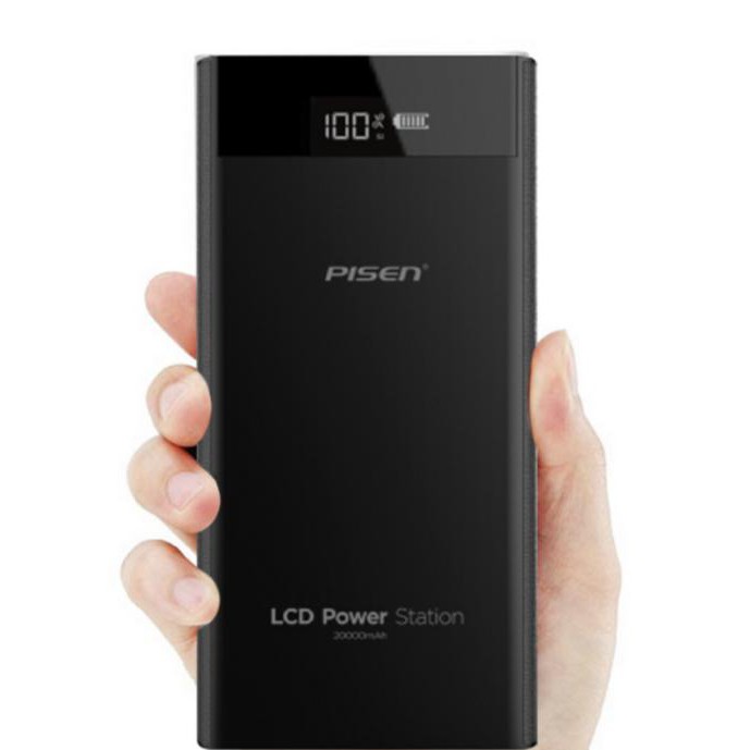 Pisen Lcd Power Bank Station 20000Mah Powerbank - Garansi 18 Bulan - Putih