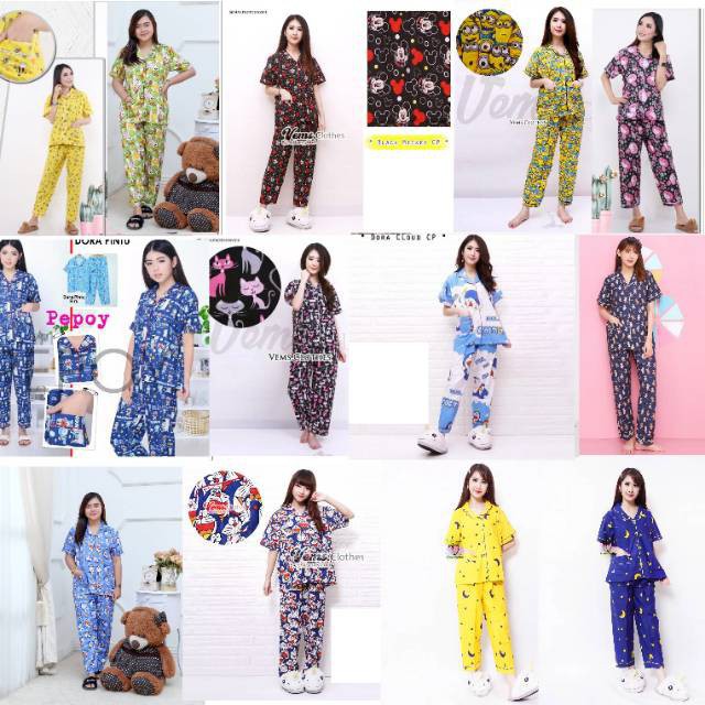 PIYAMA CP/baju tidur cp karakter