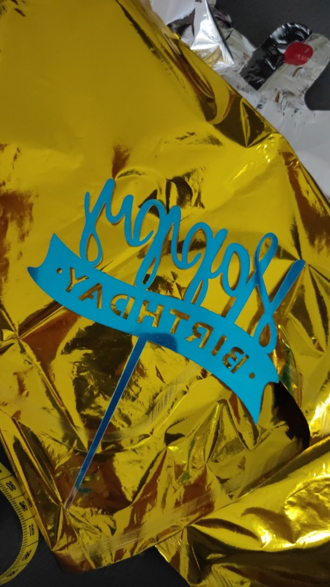 Cake Topper Happy Birthday Hbd/ Tusukan Hiasan Kue Acrylic Aneka Warna