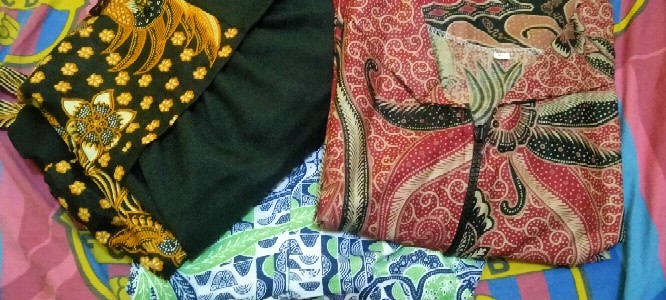 Tey-17 Batik Wanita Asj Sa Hrb026 Kenongo Kemeja Tosca Pendek