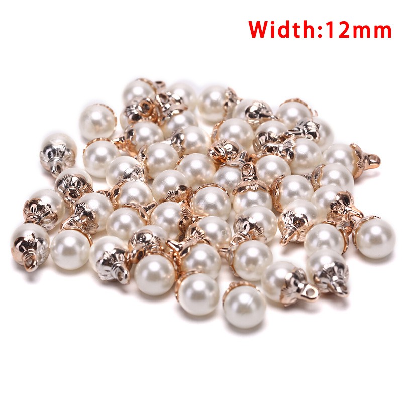 Hbid Glory 50Pcs Liontin Mutiara Imitasi Untuk Membuat Perhiasan Anting / Gelang DIY