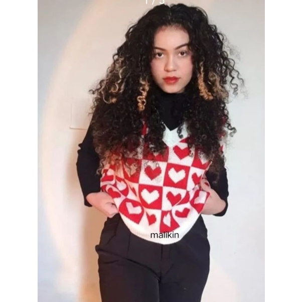 VEST LOVE / ROMPI LOVE KNIT / Best Seller Vest Rompi Rajut / Atasan Wanita Rajut / Knit Vest Love / Rompi Rajut Wanita / Vest Korea / Rompi Rajut Wanita Love / Korean Knit Vest / Rompi Terlaris / Vest Kekinian