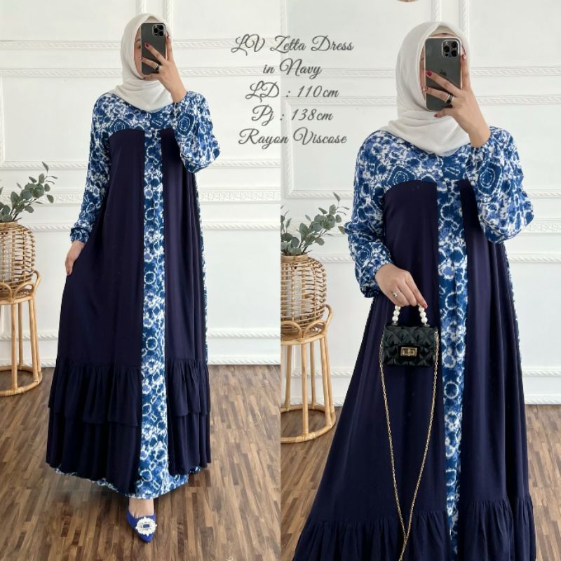 LV ZETTA DRESS|GAMIS SYAR'I JUMBO RAYON VISCOSE TERBARU|HOMEYDRESS TERLARIS SUPER BEST SELLER PREMIU