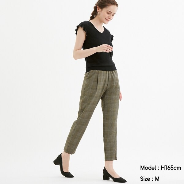 UNIQLO GU Tapered ankle pants (check)
