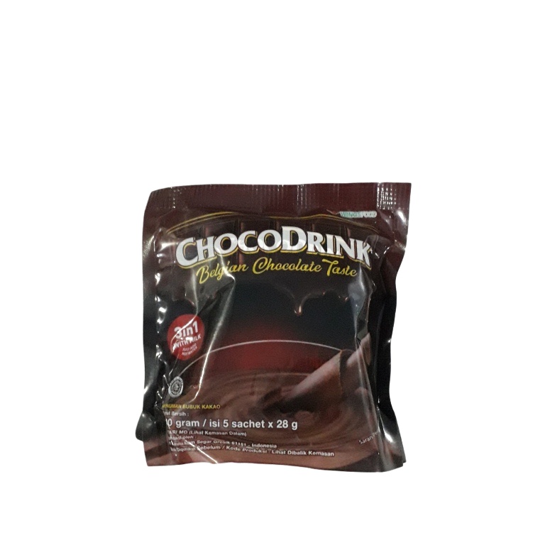 CHOCODRINK BELGIAN CHOCOLATE 5 SACHETX28G POUCH/centraltrenggalek