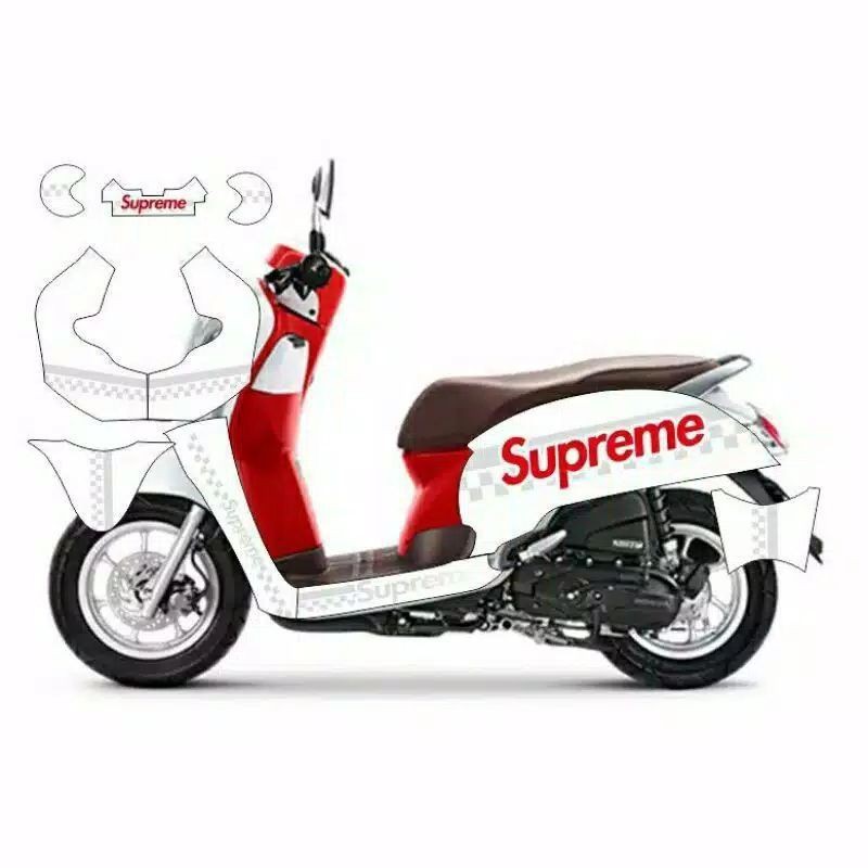 DECAL FULL BODY SCOOPY SUPREME PROMO STIKER STICKER