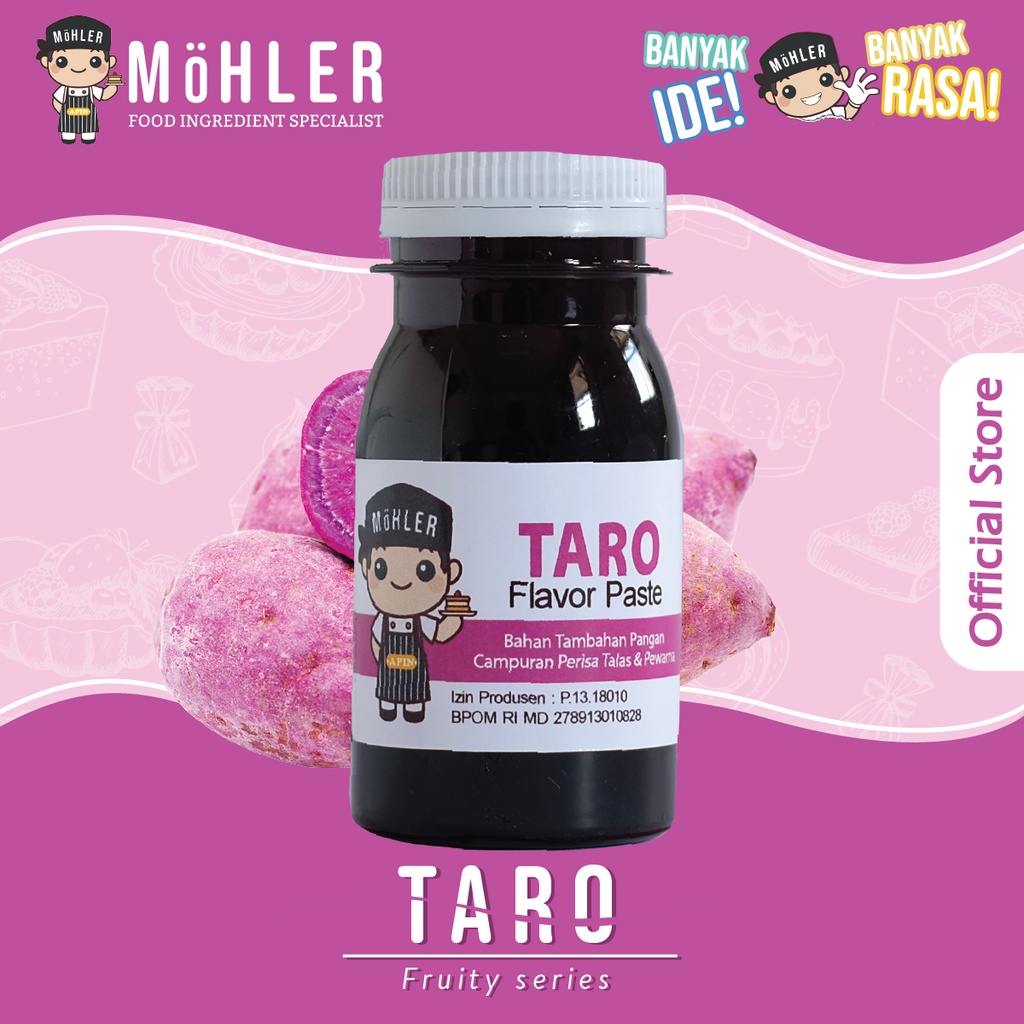 MOHLER Pasta perisa pewarna TALAS / TARO (KLIK KOMBO HEMAT UNTUK BELI 1 GRATIS 1)