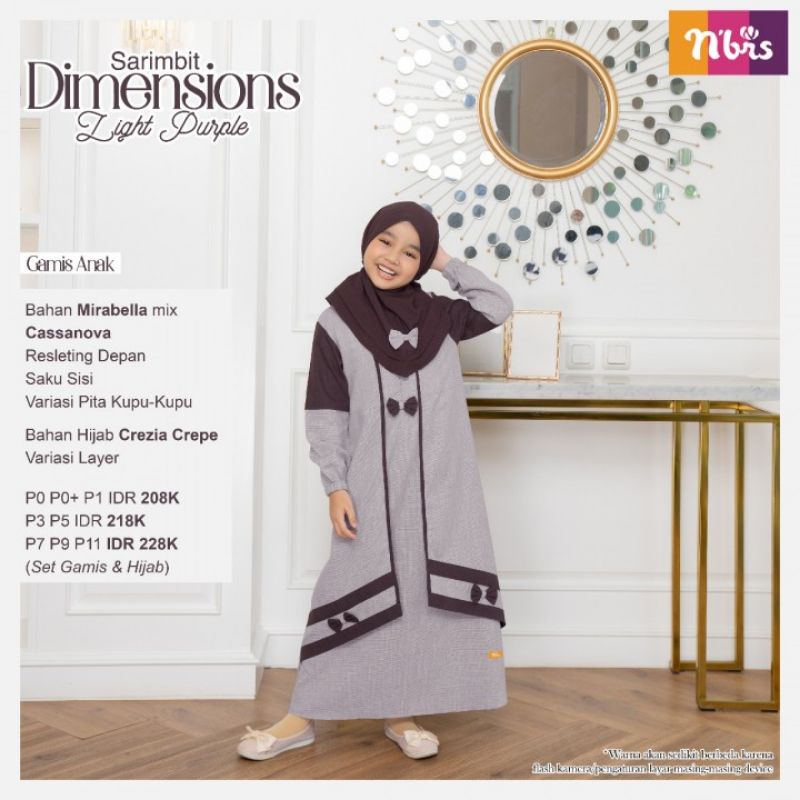 DIMENSIONS GAMIS ANAK SARIMBIT NIBRAS 2022