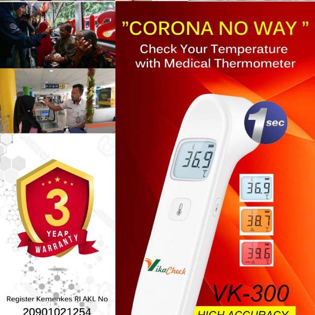 Infrared non contact thermometer Vikacheck