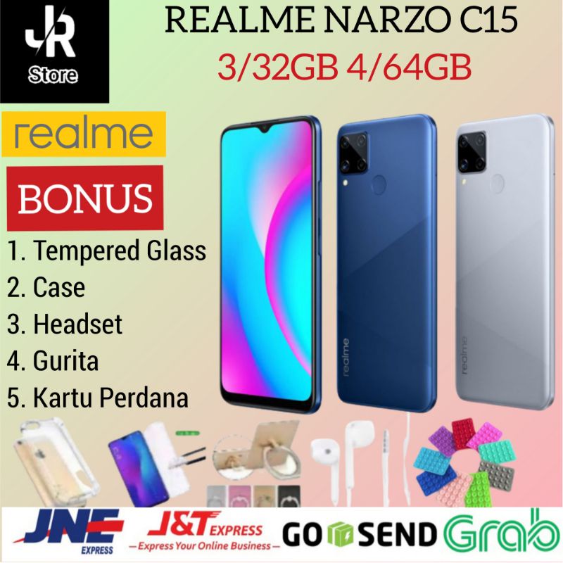 REALME C15 3/64GB & 4/64GB GARANSI RESMI REALME