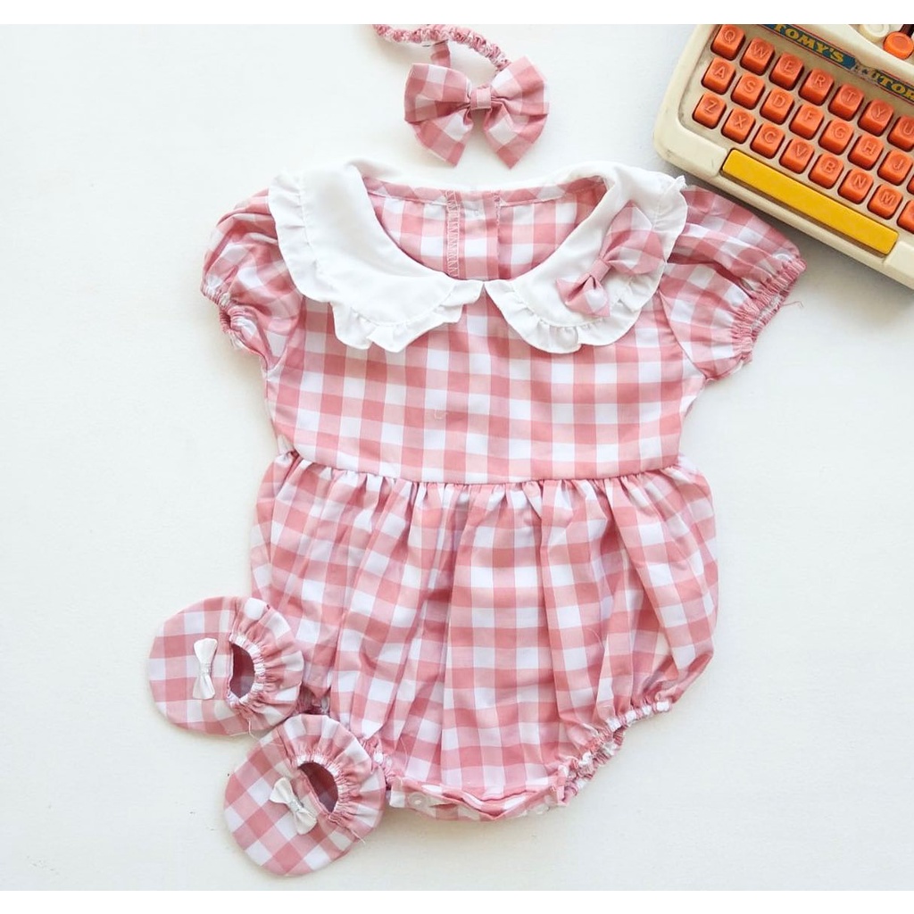 ALEXA / MICHA / CLARA / SAKURA / TALITHA / VALENTINA EMMA CHERRY BLOSSOM Bandana Sepatu Setelan Rok Bunga Pergi Lucu Fashion Anak Bayi Perempuan Cewe Lucu Terlaris-Micha Red
