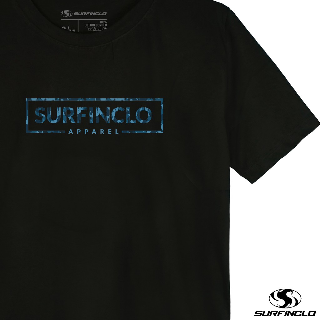 Surfinclo T-Shirt Black &amp; White Front Logo 03