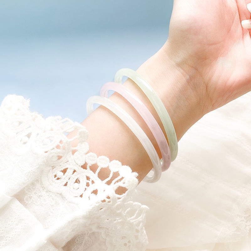 Gelang Giok Imitasi Untuk Aksesoris Wanita