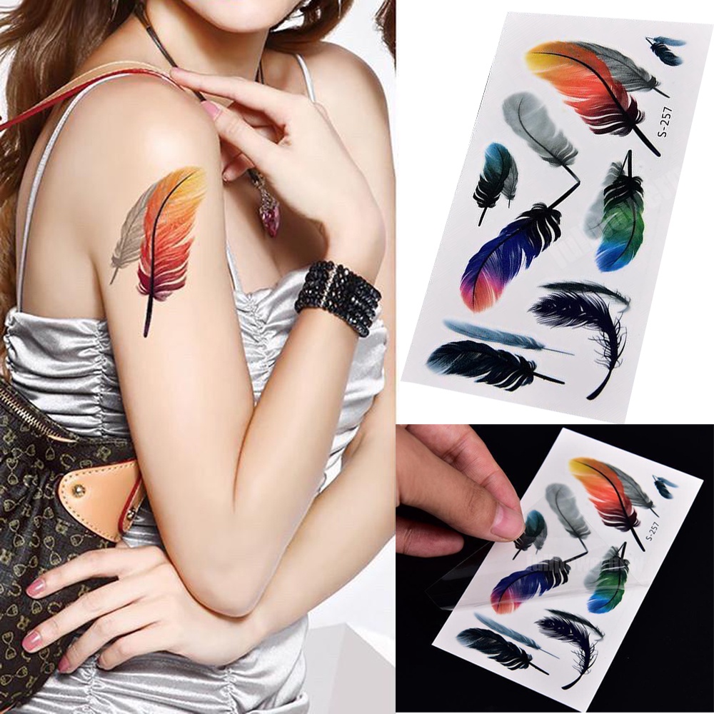 Sticker Tattoo Temporary - Tato Temporer - Tato Bulu Binatang 3D