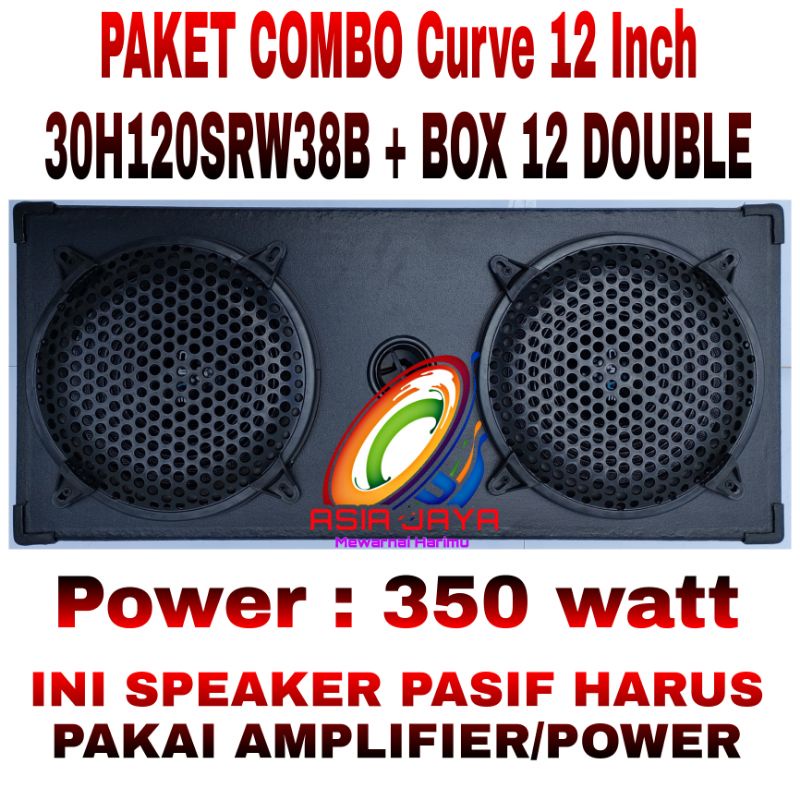 PAKET COMBO Speaker 12 Inch Woofer Curve 12 30H120SRW38B Plus Box 12 Double Dan siku
