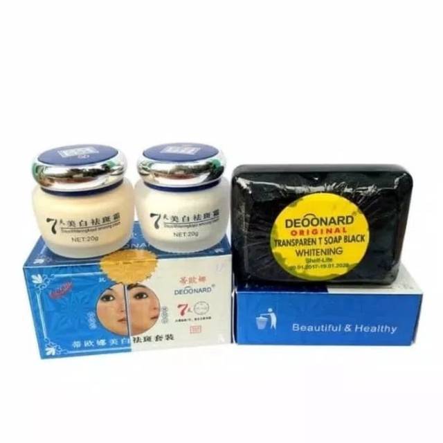 PAKET CREAM DEOONARD BIRU SET+SABUN HITAM