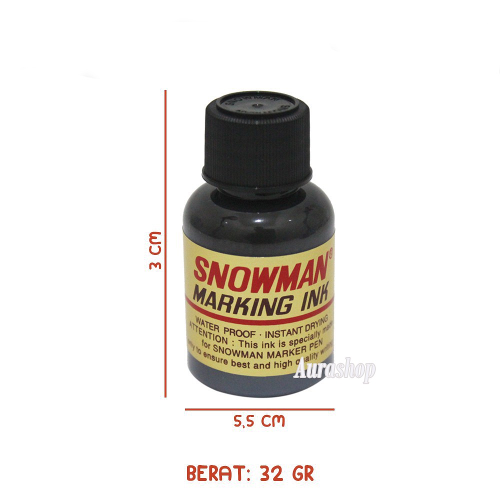 

TINTA SPIDOL PERMANENT SNOWMAN HITAM / REFILL INK SNOWMAN PERMANENT MARKER MIG-20 HITAM