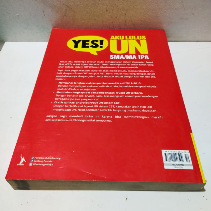 Buku Obral Super Murah - Buku Yes! Aku Lulus UN SMA IPA-1