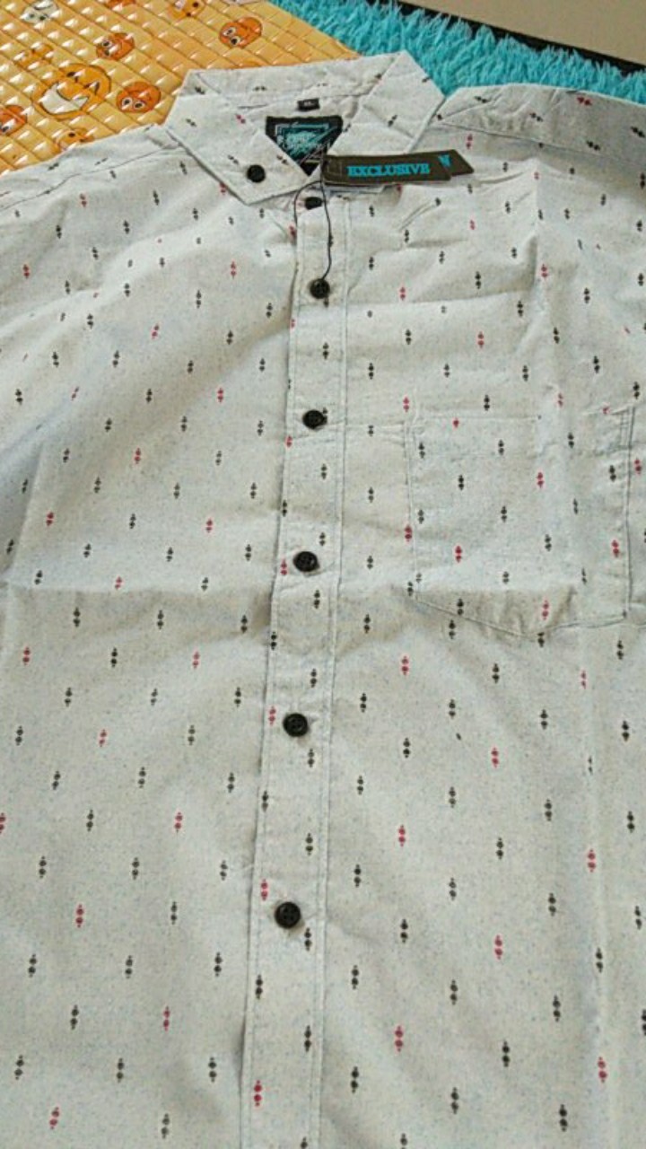 Kemeja Pria Lengan Panjang Motif Pulkadot Warna Hitam Bahan 40s Halus Berkualitas Best Seller Rone