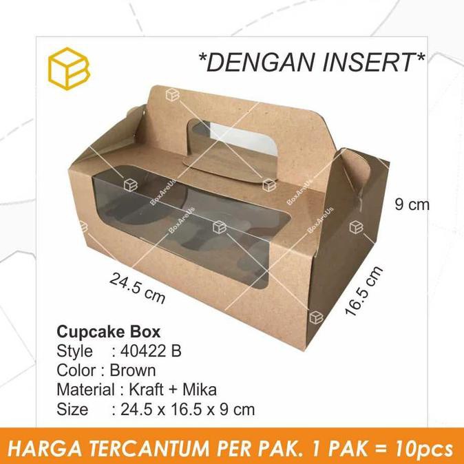 

Hanya Disini] # 40422-B | Dus Kue, Box Kue, Cake Box, Cup Cake Box Coklat - Insert Brown
