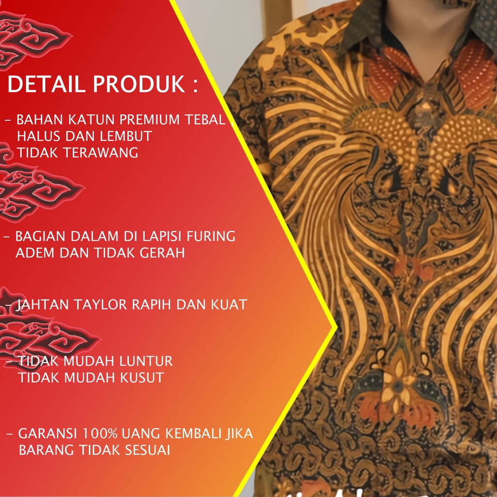 KEMEJA BATIK PRIA LENGAN PANJANG BATURADEN BATIK PRABU REGULER FIT SERAGAM KANTOR EXCLUSIF PREMIUM PCW 094