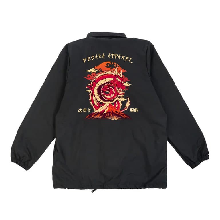 Coach jaket Dragon red