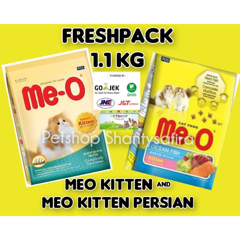 MAKANAN KUCING MEO DRY KITTEN OCEAN FISH DAN MEO DRY KITTEN PERSIAN 1.1 KG FRESHPACK CAT FOOD