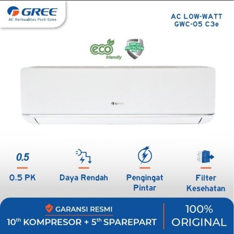 AC GREE LOW WATT 1/2PK GWC 05 C3ES